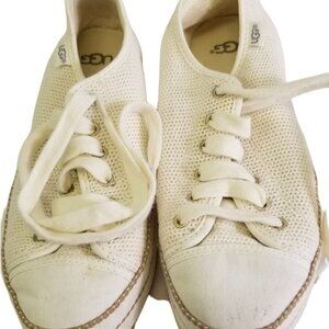 UGG WOMEN'S LAUDI 1020094 Cream Tan Sneakers SHOE SIZE 6 AUTHENTIC